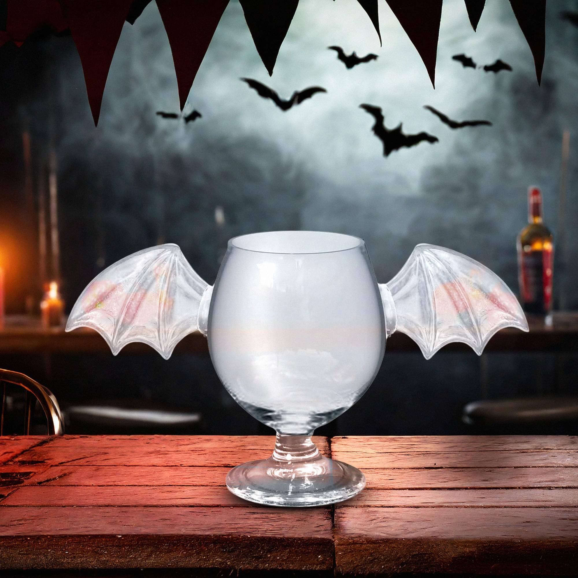 Alt View 10. ICUP - Feelin' Batty 8oz Molded Glass Goblet - Clear.