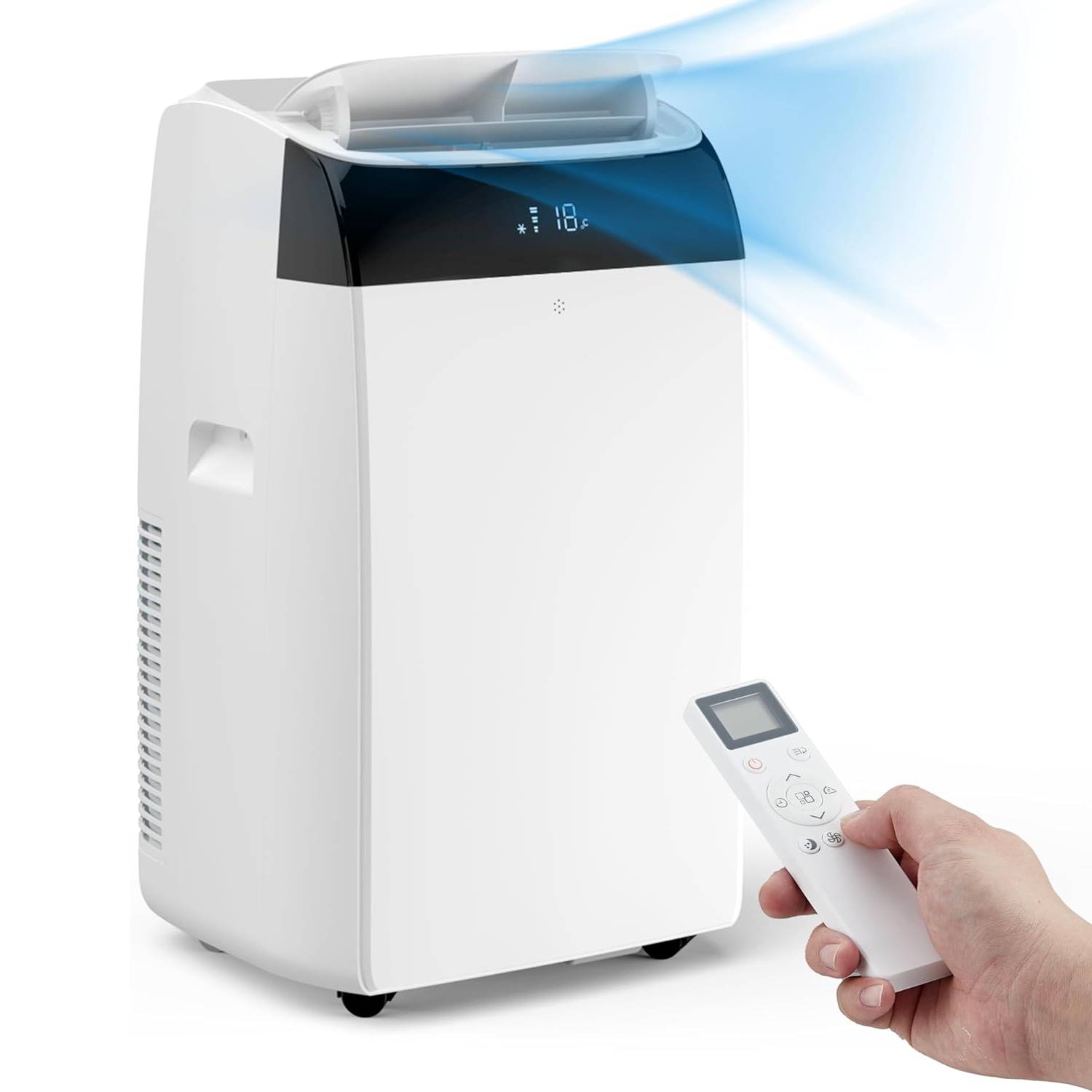 Front. Acekool - 12000 Btus 3-in-1 Portable Air Conditioner for Rooms up to 550 Sq. Ft. - White.