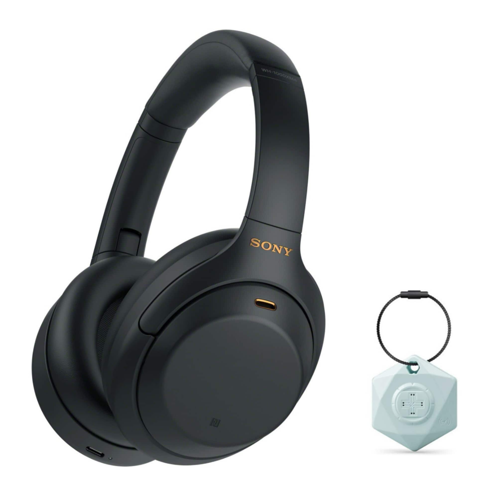 Sony - WH-1000XM4 Wireless Noise Canceling Over-Ear Headphones Bundle with Finder - Black