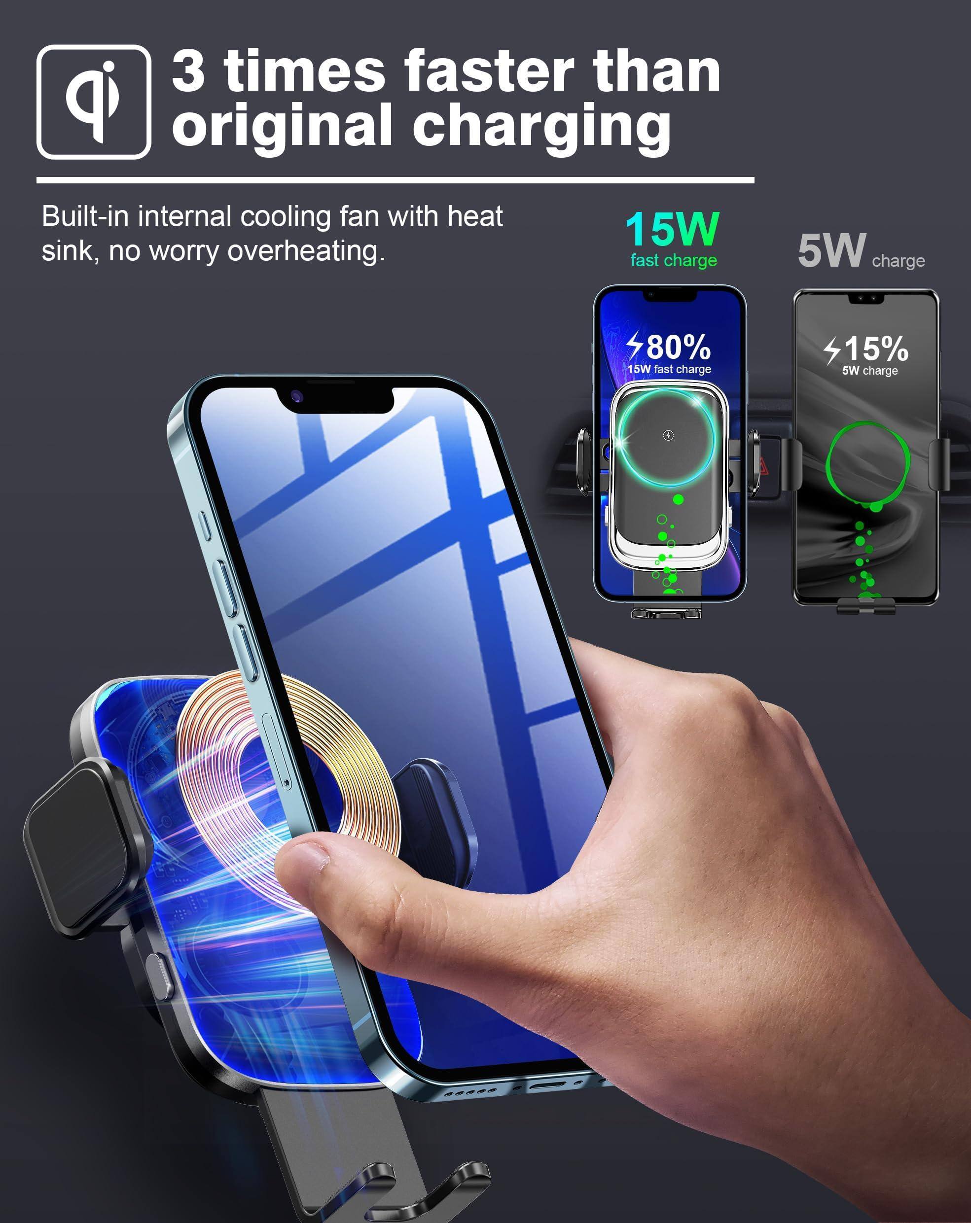 3 times faster than original charging

Built-in internal cooling fan with heat sink, no worry overheating.

15W fast charge

5W charge

80% 15W fast charge

15% 5W charge