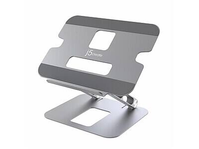 Alt View 1. j5create - j5create Aluminum Multi-Angle Laptop Stand for Up to 16" Laptops, 11.4" x 8.9", Space Gray (JTS127) - Space Gray.