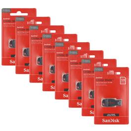 8x SanDisk Cruzer Blade USB Flash Drive - 128GB - Red