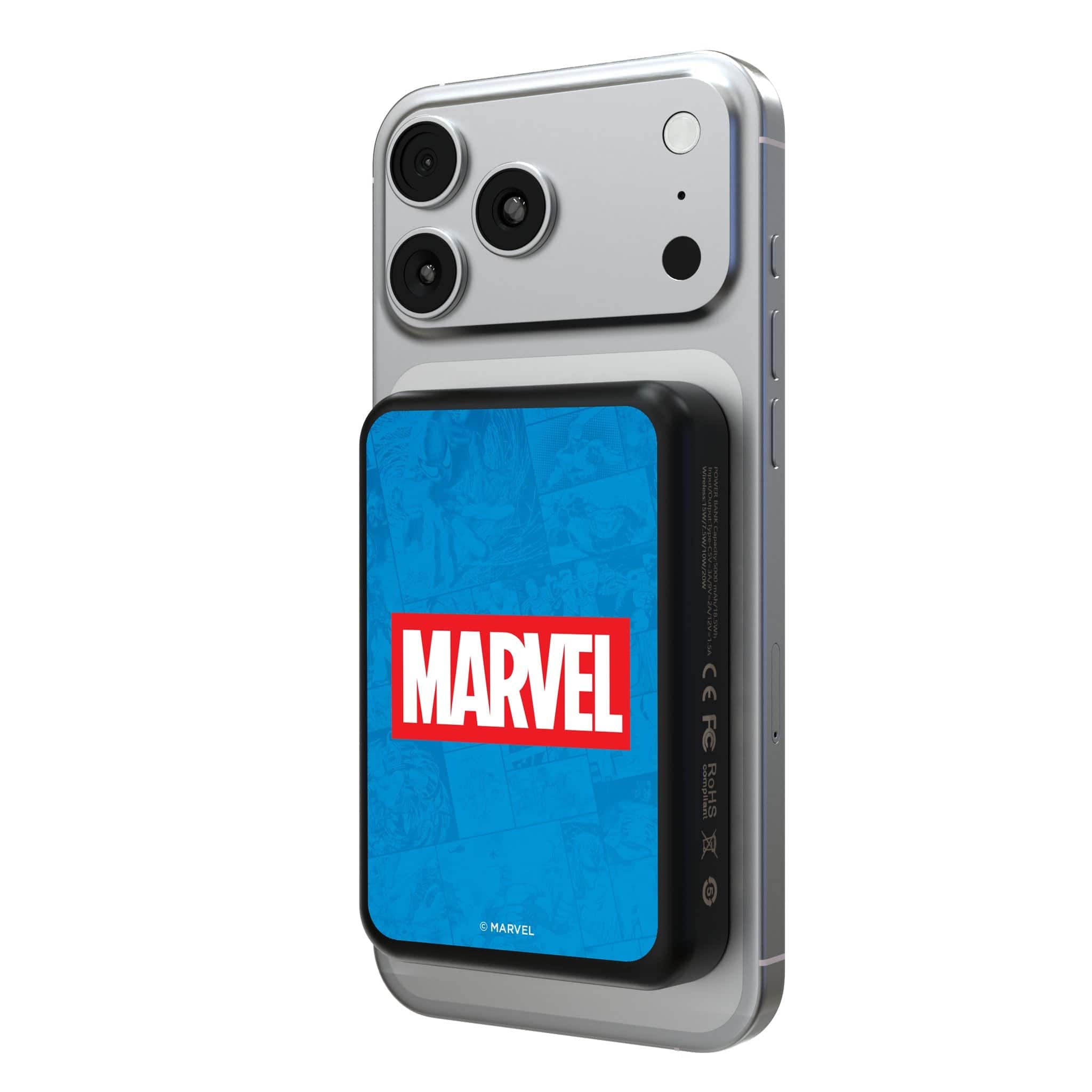 Keyscaper - Logo Wireless Mag Power Bank - Marvel