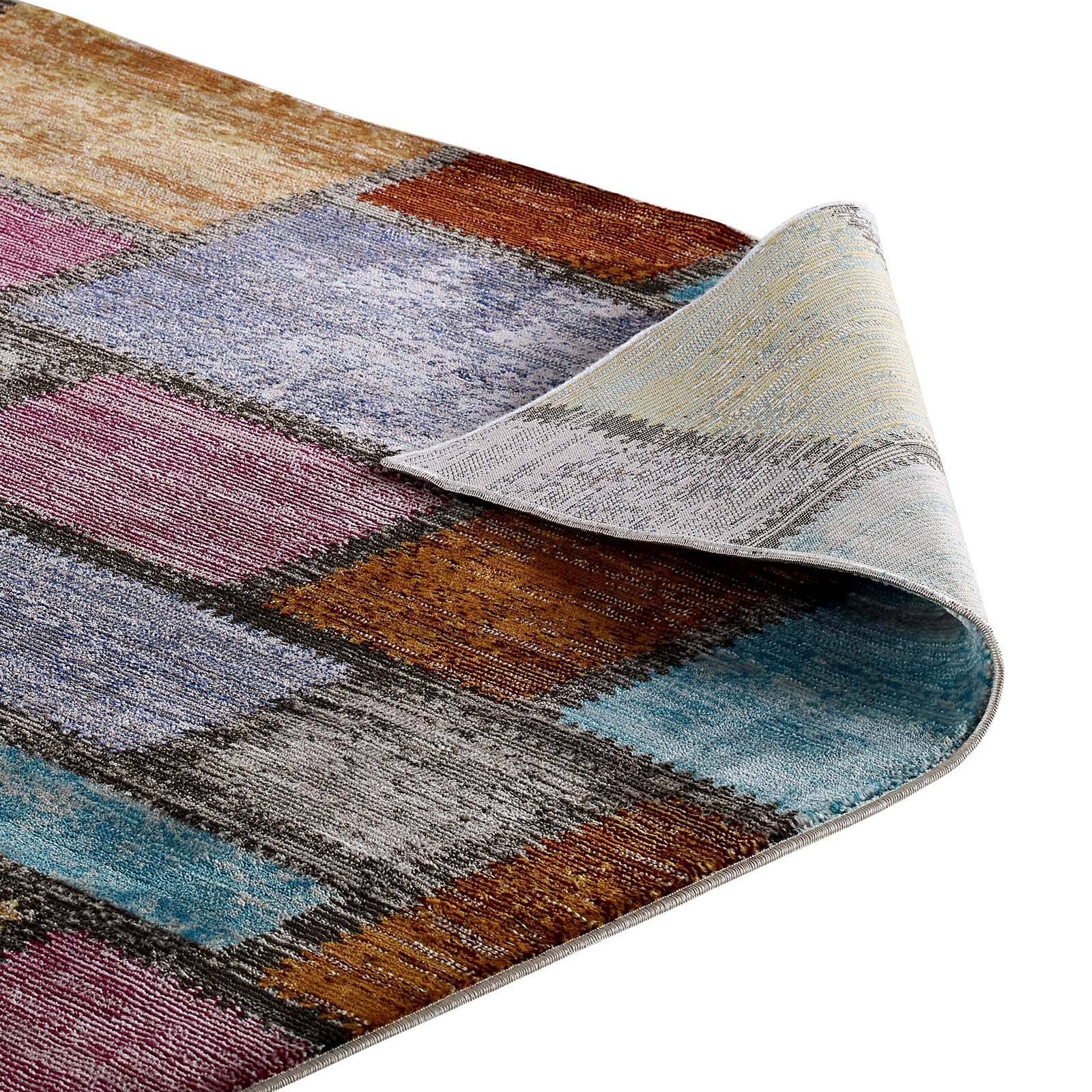 Alt View 4. Modway - Success Nyssa Abstract Geometric Mosaic Area Rug - Multicolored.