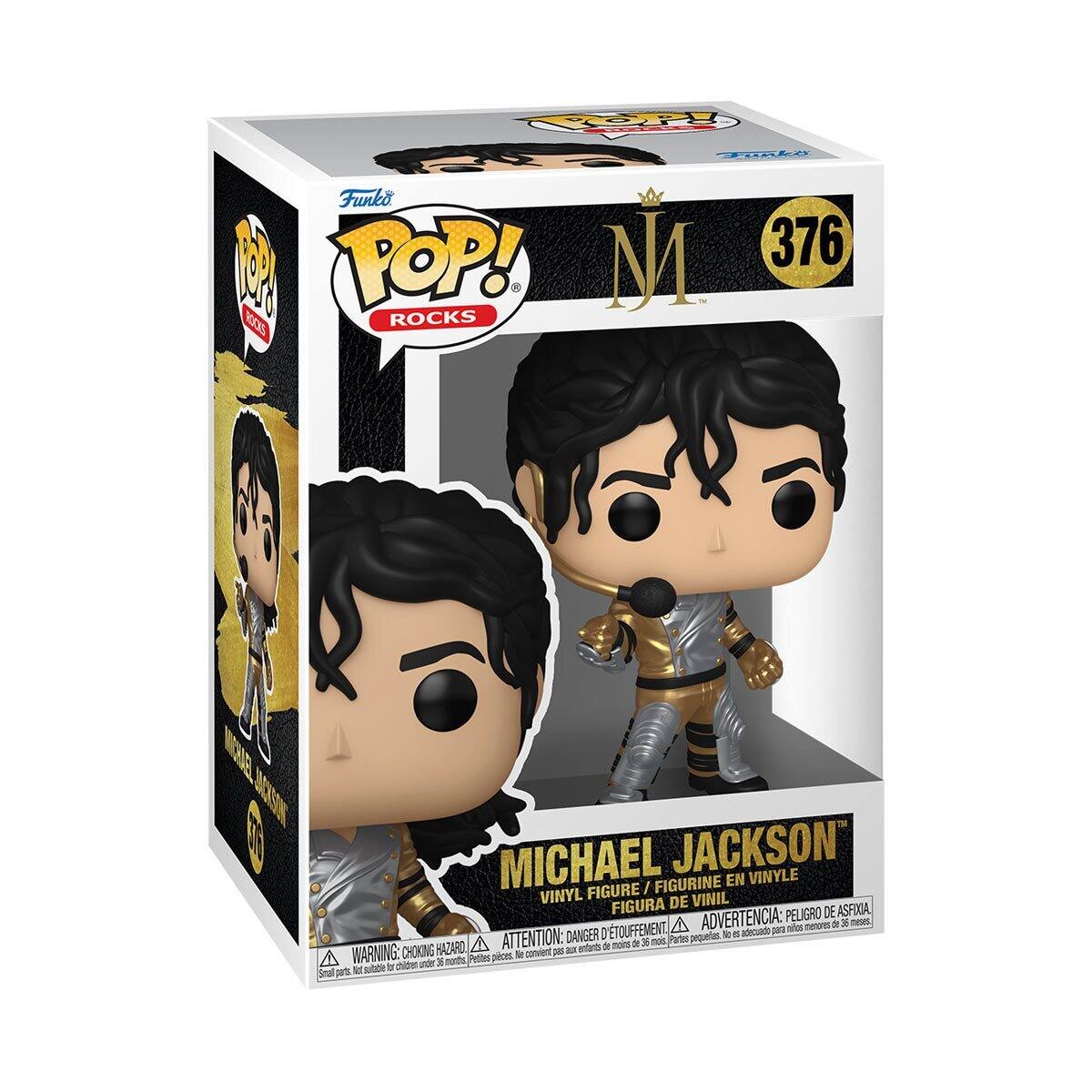 Wop tuncn Funko M POP! M 376 C RCIS ROCKS H  ACTUK MICHAEL JACKSON" VINYLE FIGURINE EN FIGURE / VINYL DE VINIL FIGURA PELIGRO DE ASFIOA ETOUFFEMENT A ADVERTENCIA: por ana nenores a 3 neset DANGER I pequertes 1 d adrouado HAZARO A ATTENTION: - ontarts -e noin: a 3 noi Partes WARNING: WA CHOKING Prttes piles l convet - chiee unde 3 morths a ubde Seal ae
