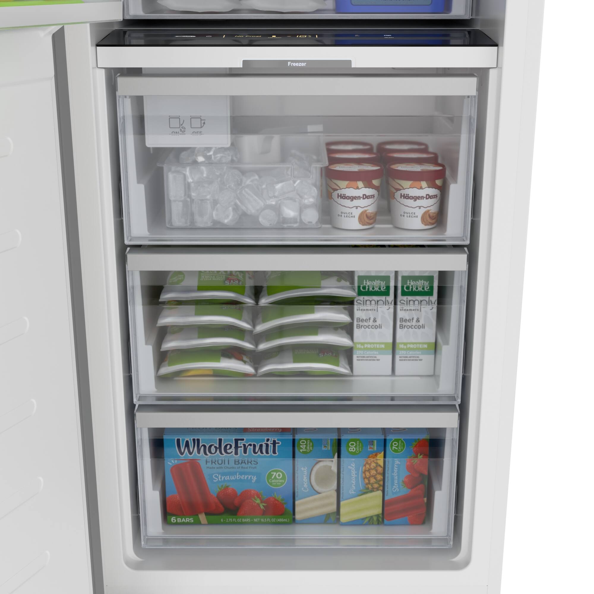 - Freezer
- Håagen-Dazs
- Healthy Choice
- simply
  - Beef & Broccoli
  - 16g PROTEIN
- WholeFruit
  - FRUIT BARS
  - Strawberry
  - 70
- Celery Coconut
- Pineapple
- Strawberry
- HARS