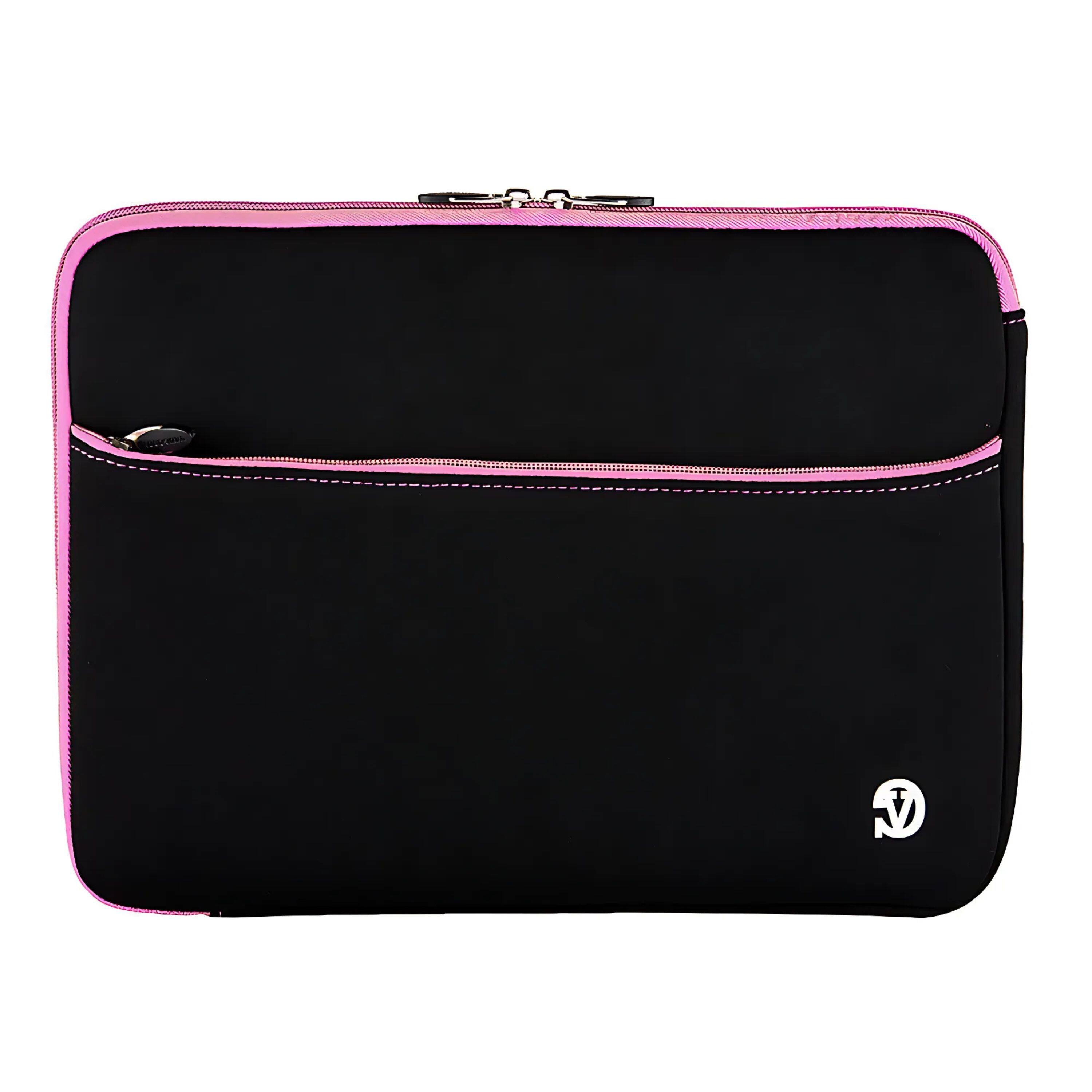 Kitcheniva - Neoprene Tablet Sleeve Case Bag For 12" Tablet - Black/Baby Pink