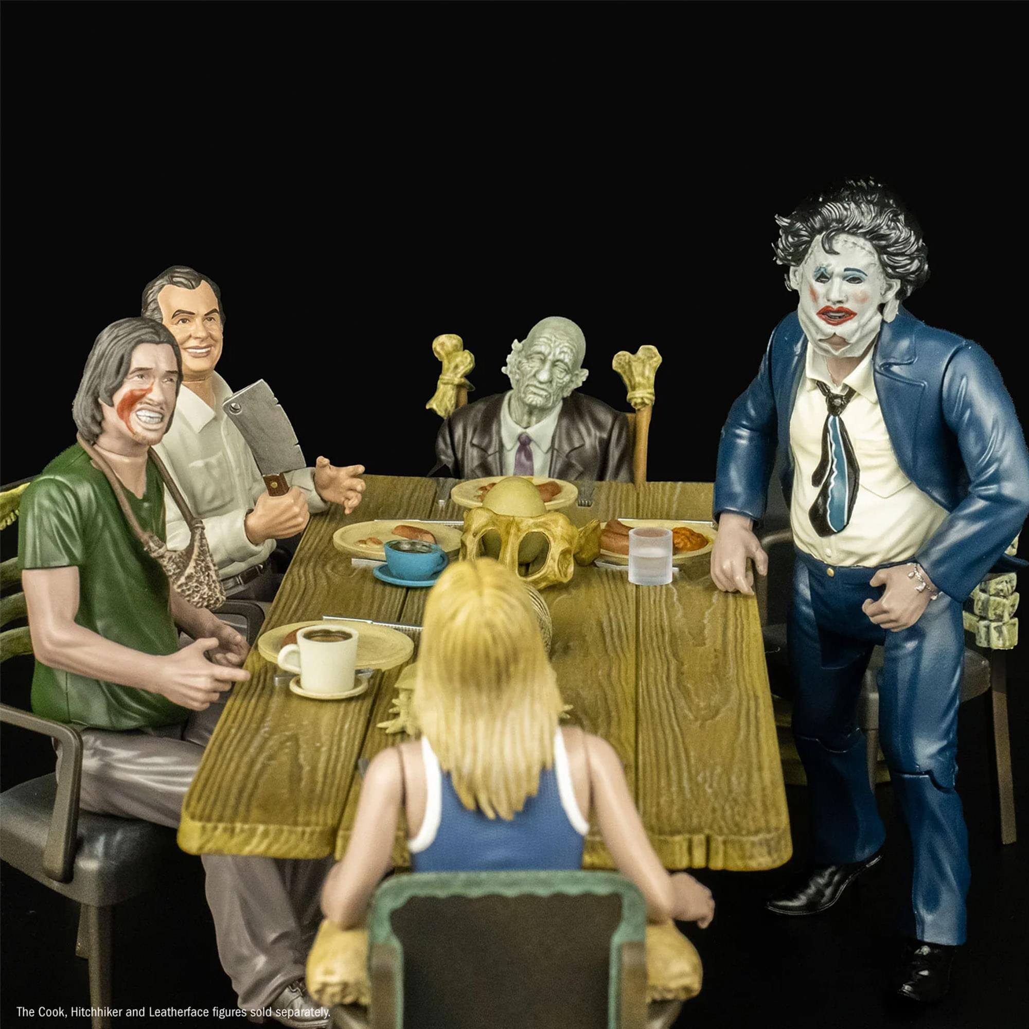 The Cook, Hitchhiker and Leatherface figures sold separately