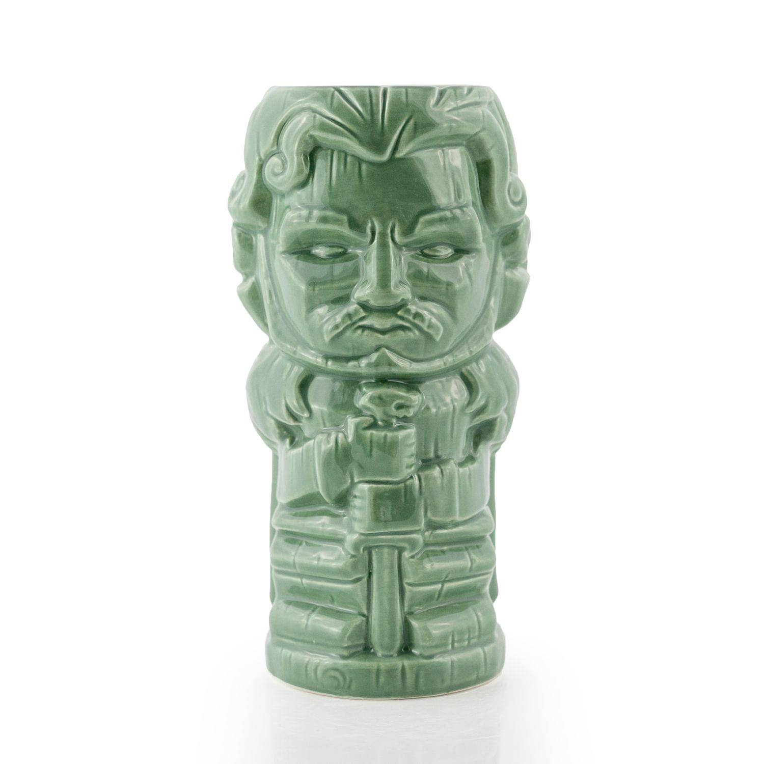 Front. Game of Thrones - Geeki Tikis Game Of Thrones Jon Snow Ceramic Tiki Mug | Holds 17 Ounces - Green.