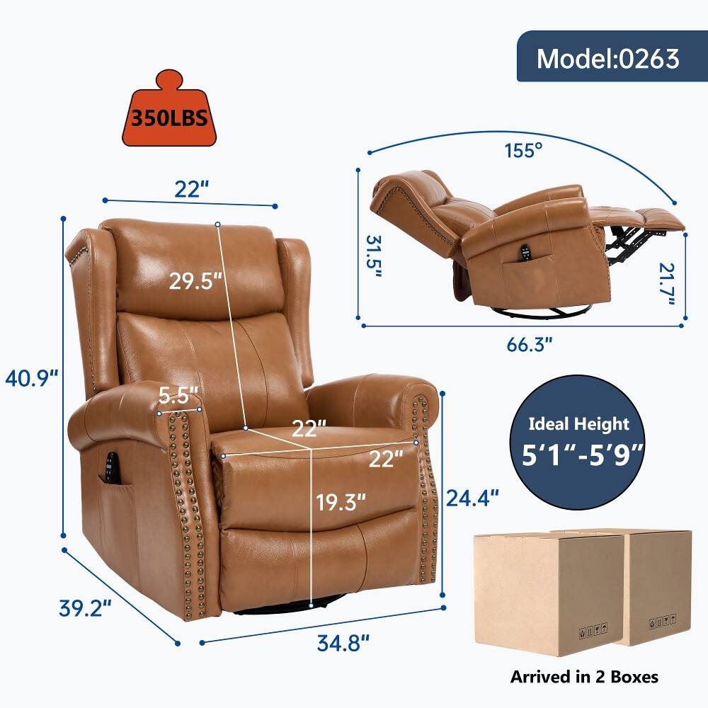 Model: 0263  
350LBS  
155°  
22"  
29.5"  
31.5"  
66.3"  
21.7"  
40.9"  
5.5"  
22"  
22"  
Ideal Height 5'1"-5'9"  
19.3"  
24.4"  
39.2"  
34.8"  
Arrived in 2 Boxes