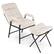 Alt View 9. Gymax - Gymax Modern Accent Chair w/ Ottoman Linen Fabric Arm Chair w/ Adjustable Backrest - Beige.