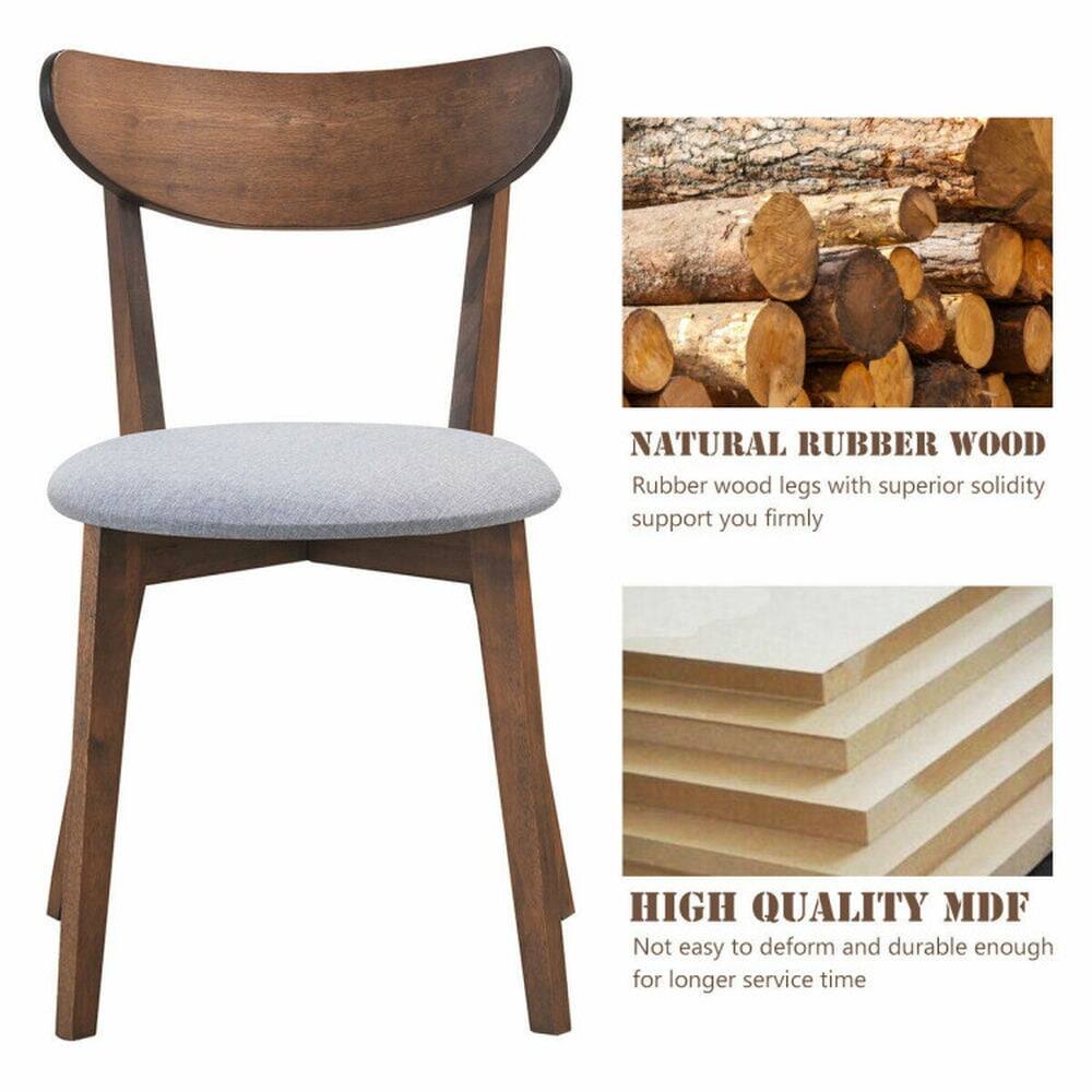 NATURAL RUBBER WOOD  
Rubber wood legs with superior solidity support you firmly  

HIGH QUALITY MDF  
Not easy to deform and durable enough for longer service time