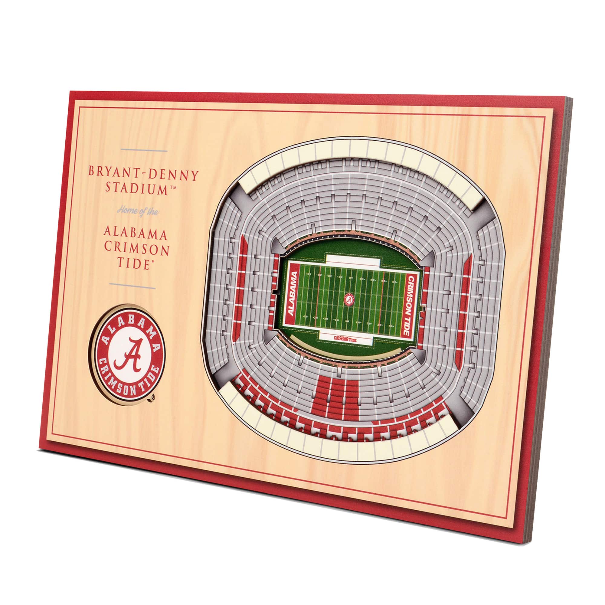 YouTheFan - Alabama Crimson Tide 14'' x 10.5'' 3D StadiumViews Desktop Display - Brown price history on PriceWatchPro