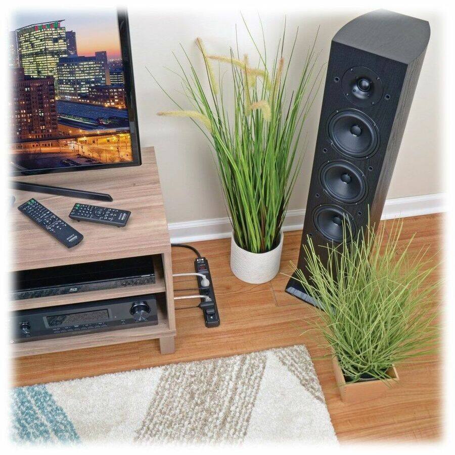 Alt View 5. Tripp Lite - Eaton Tripp Lite Series Protect It! 6-Outlet Surge Protector, 15 ft. Cord, 790 Joules, Black Housing - 6 x NEMA 5-15R - Black.