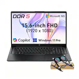 Lenovo - Upgraded - V-Series V15 Laptop - 15.6" FHD - Intel N-Series N150 - 8GB RAM 128GB SSD - Copilot - Laptop Cooler - Black