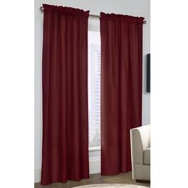 Commonwealth Home Fashions - Thermalogic Prescott Supple Fabric Pole Top Panel With 3" Rod Pocket - 2-Piece - 80x63" - Burgundy