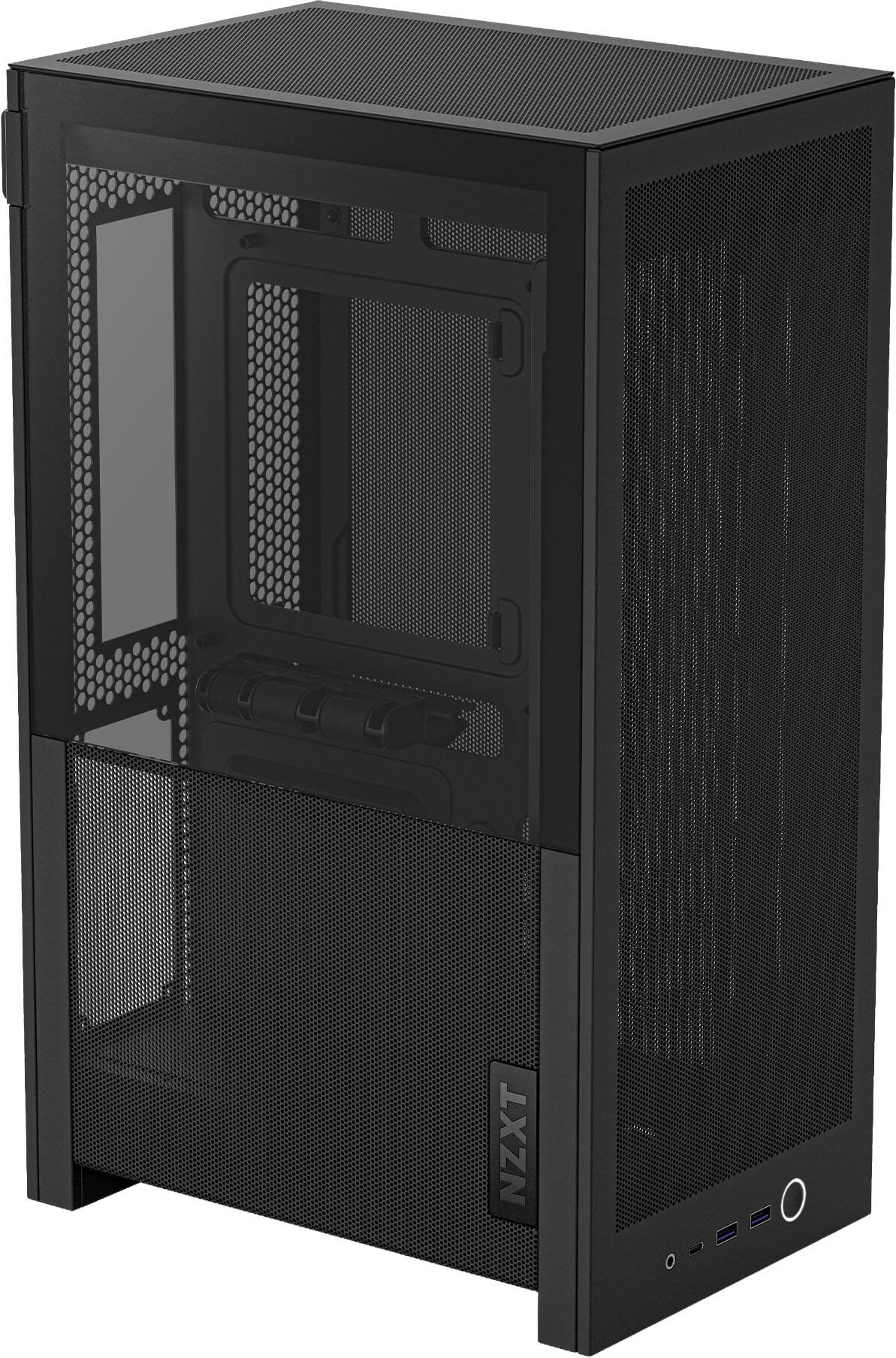Back. NZXT - H2 Flow Mini-ITX SFF Case - Black.