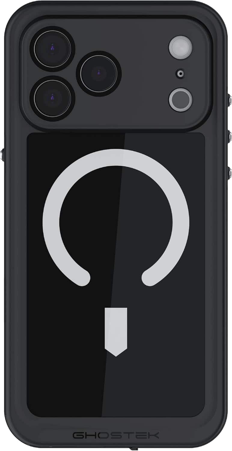 Front. Ghostek - Ghostek iPhone 17 Pro Max Nautical Slim Case, MagSafe Compatible, Non Slip Grip Protection - Black - Black.