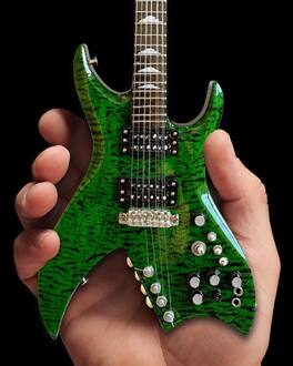Axe Heaven - Slash - Slash Guns N Roses Signature BC Rich Green Bitch Mini Guitar Replica Collectible - Collectibles - Multicolor