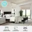 MARTHA STEWART RATTAN INSET PANEL HEADBOARD AND FOOTBOARD 10" UNDERBED CLEARANCE FOR STORAGE NO BOX SPRING REQUIRED