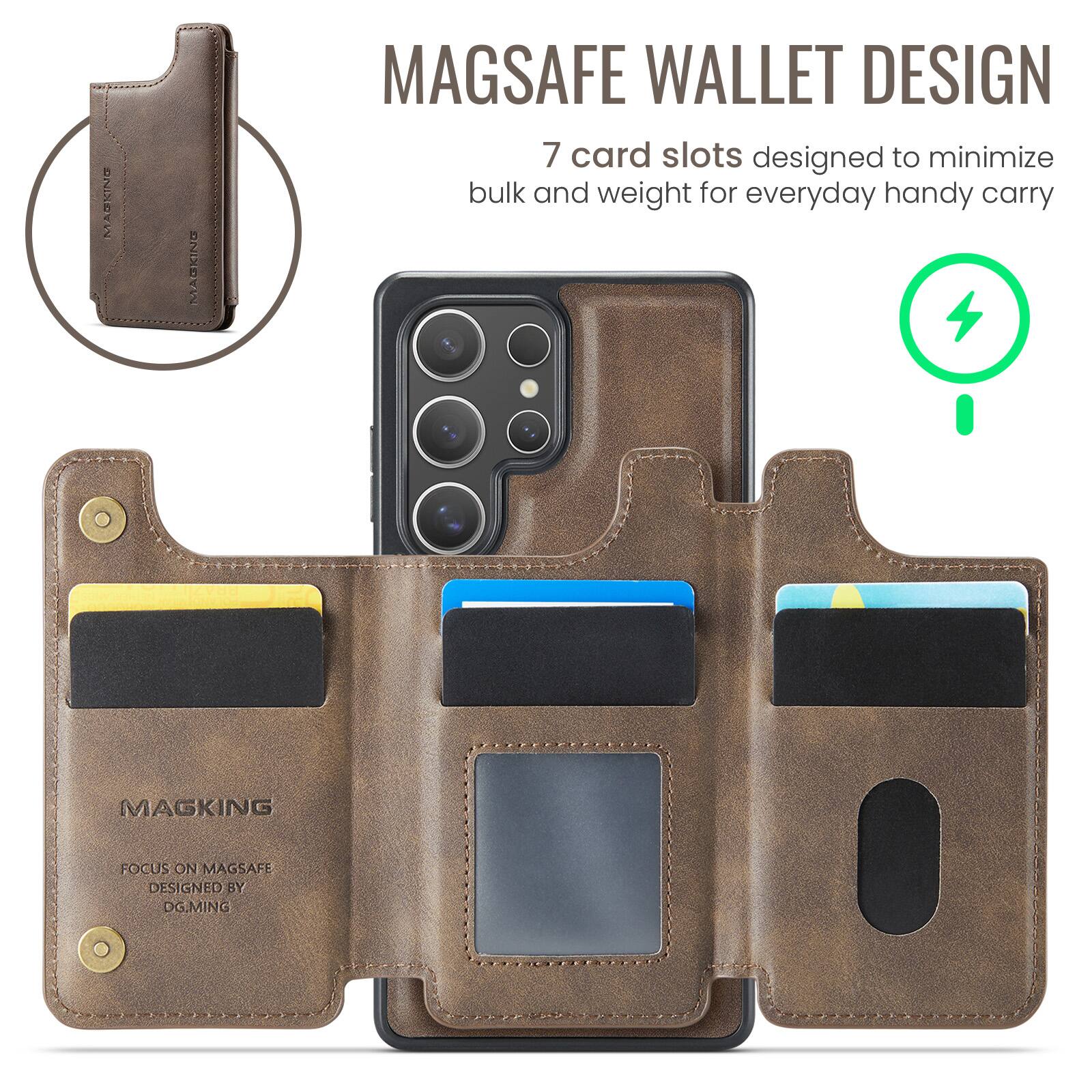 MARKING MAGSAFE WALLET DESIGN  
7 card slots designed to minimize bulk and weight for everyday handy carry  
MAGKING FOCUS ON MAGSAFE  
DESIGNED BY DG.MING