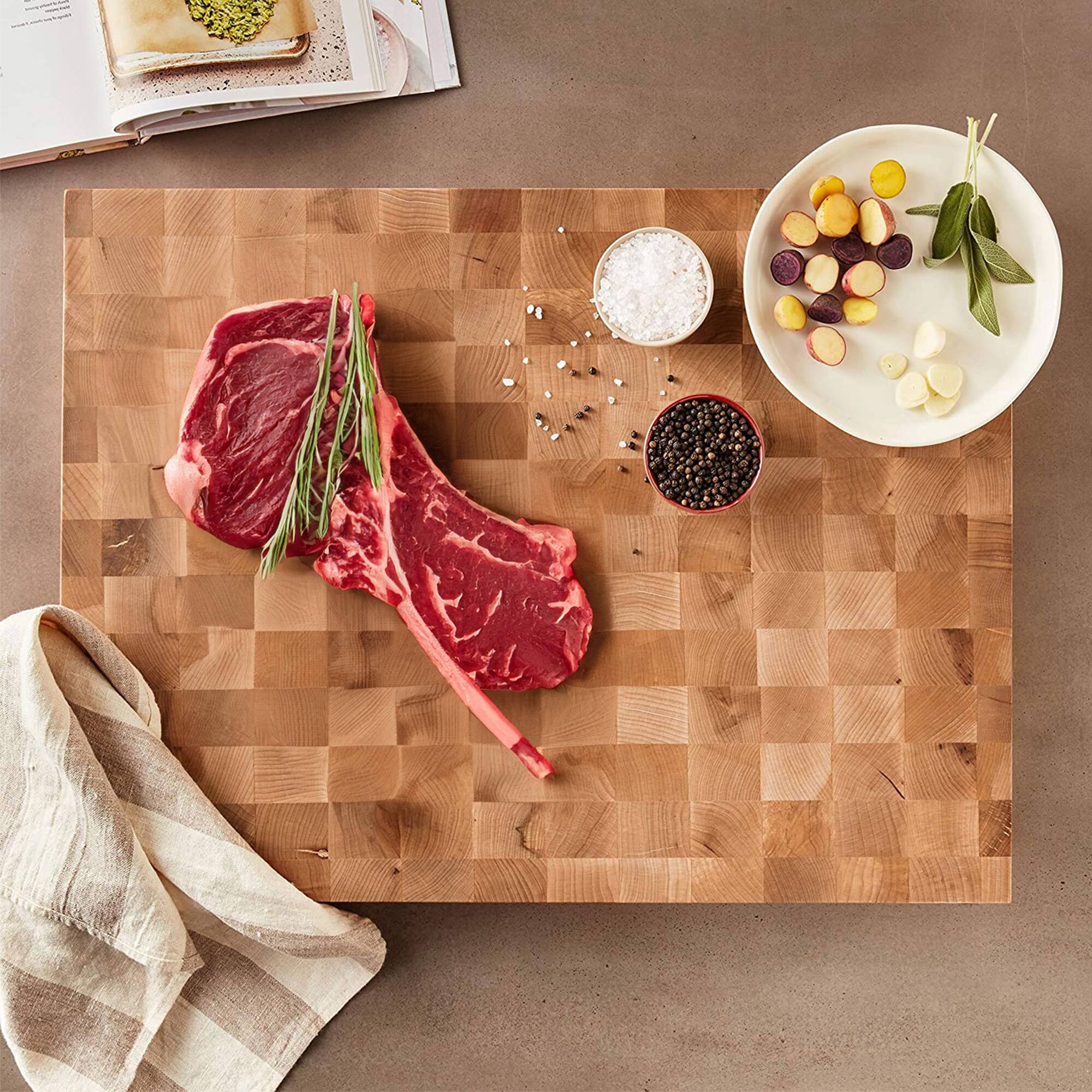 Alt View 7. John Boos - John Boos Large Maple Wood End Grain Cutting Board for Kitchen 20" x 15" x 2.25" - Maple.