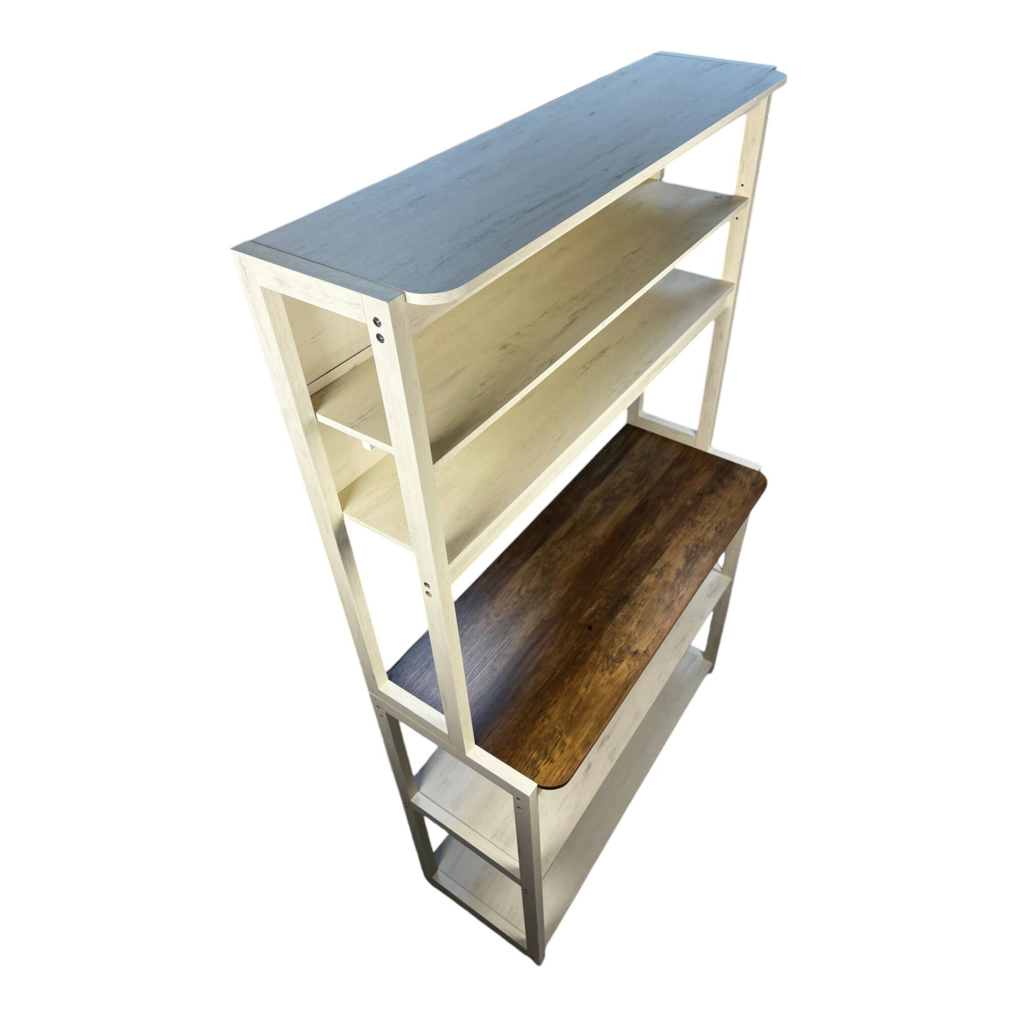 Alt View 2. Dexmalle - Dexmalle-39.37Inch Width 5-Tier Kitchen Bakers Rack with Microwave Stand-Brown+White - Brown+White.