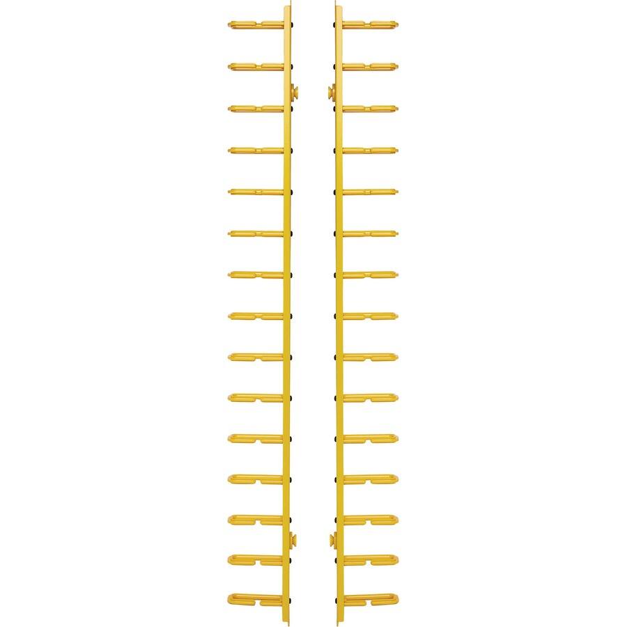 Alt View 3. Tripp Lite - EATON TRIPP LITE SERIES VERTICAL CABLE MANAGER - FLEXIBLE RINGS, YELLOW, 6 FT. ( - Yellow.