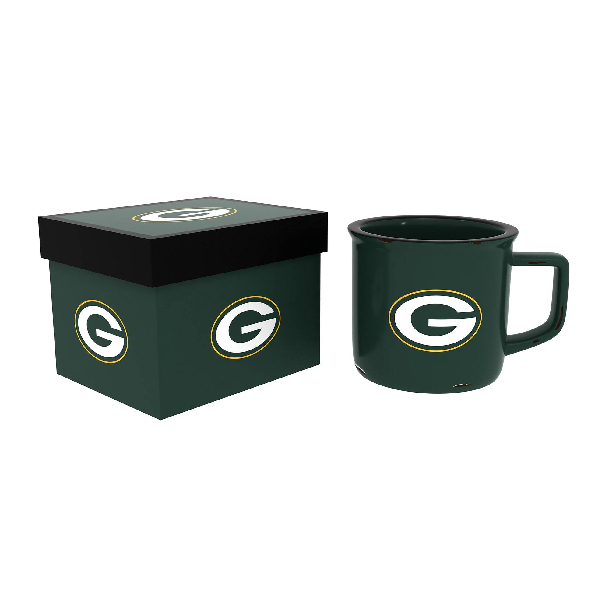 Evergreen Enterprises - Green Bay Packers 14oz. Ceramic Camp Cup with Gift Box - Multicolor