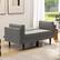 Front. Bestier - Convertible Sleeper Sofa 2 in 1, Modern Sofa Bed Couches with Soft Padded Seat and Side Pillows - Gray.
