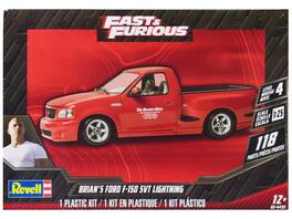 Level 4 Model Kit Brian’s Ford F-150 SVT Lightning Pickup Truck "Fast and Furious" 1/25 Scale Model by Revell - Red
