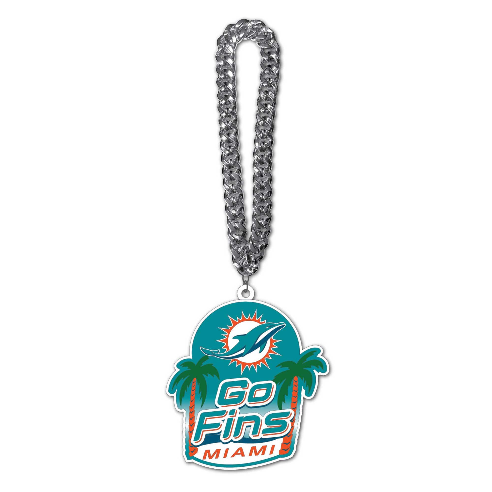 MOJO - Miami Dolphins Slogan Fan Chain Necklace - White price history on PriceWatchPro