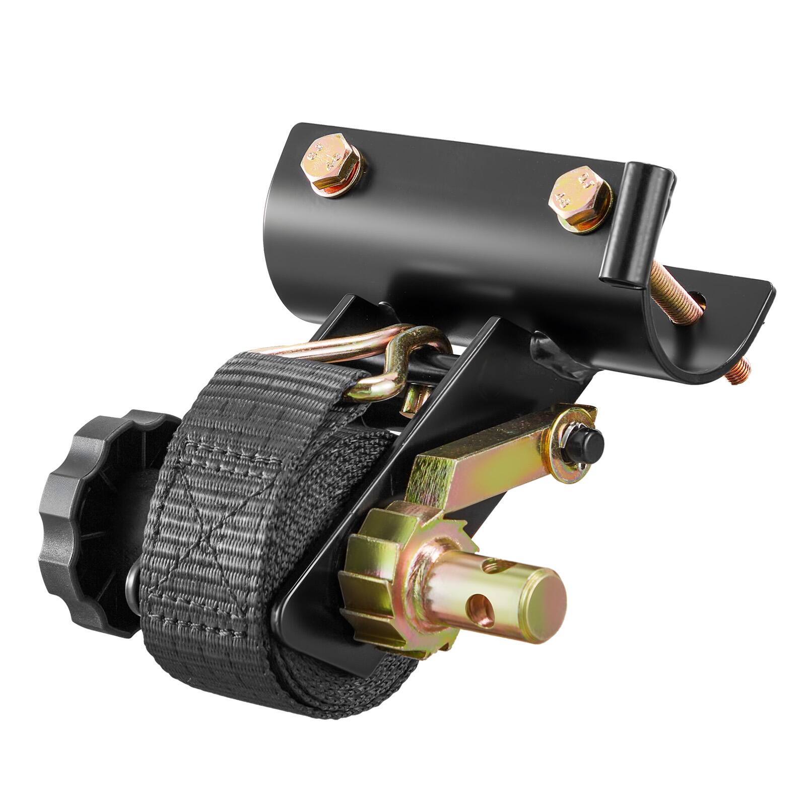 Alt View 5. VEVOR - Ladder Rack Ratchet Straps, 1.87-2 in Black Round Tube Mount, 1.5 in Wide x 7.4 ft Long Black Ladder Rack Straps - Black.