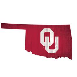 Fan Creations - Oklahoma Sooners 12" Logo State Sign - Multicolor