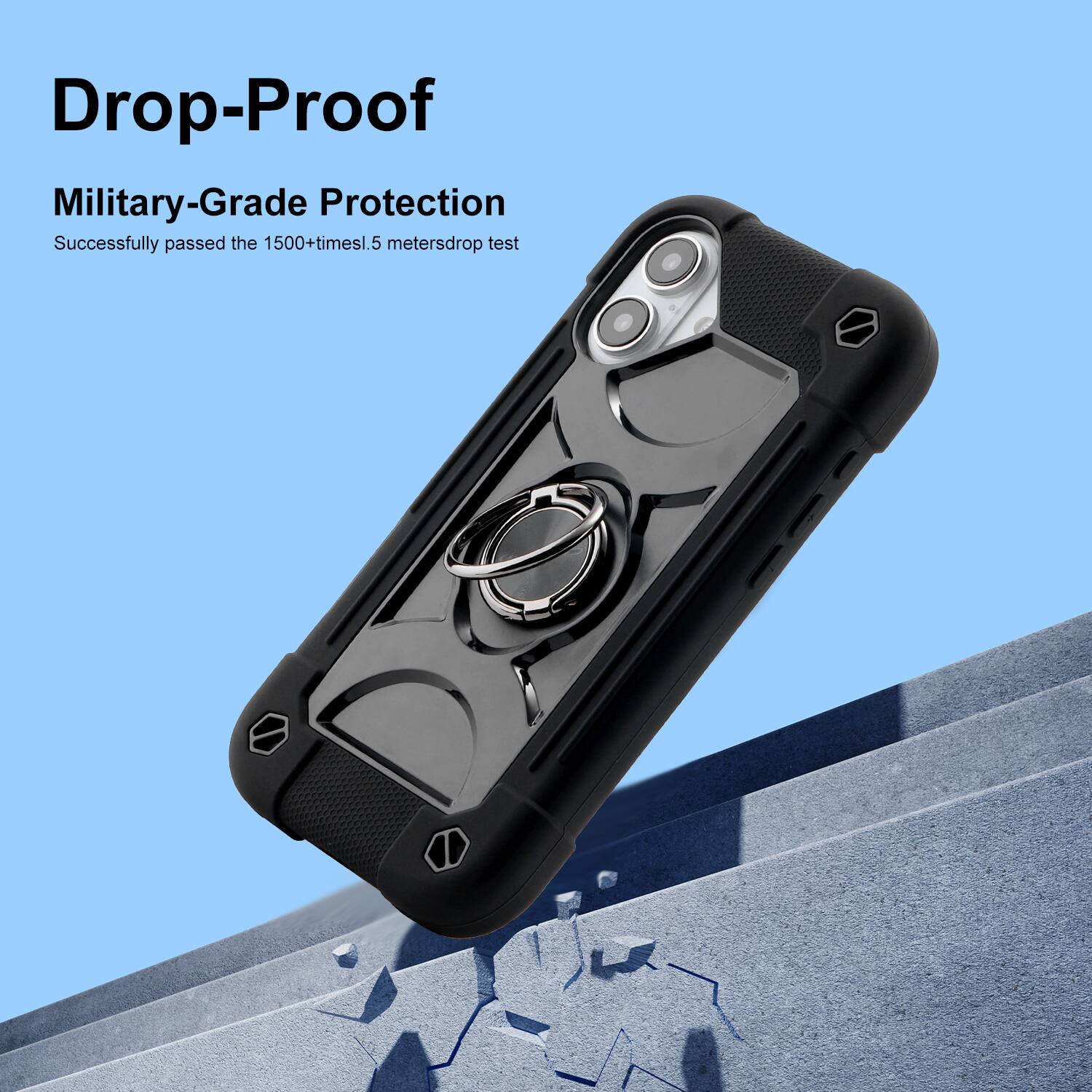 UUCOVER Rugged Protective Case for Apple iPhone 16,Shockproof Double ...