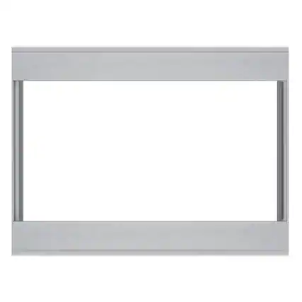 Front. Sharp - 27-in. Built-In Microwave Trim Kit for the SMC2266HS - Silver.