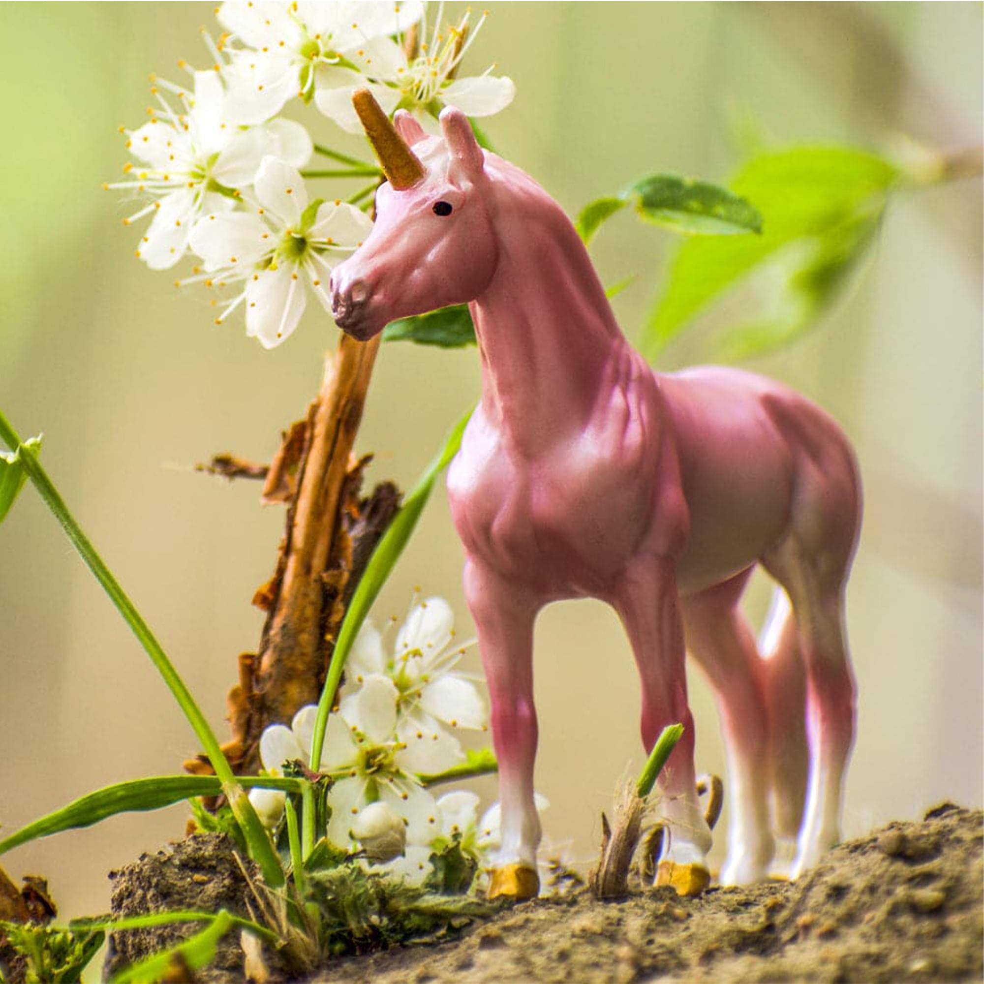 Alt View 10. Breyer Animal Creations - Breyer Unicorn Treasures 1:32 Scale Model Horse | Rose Quartz - Pink.