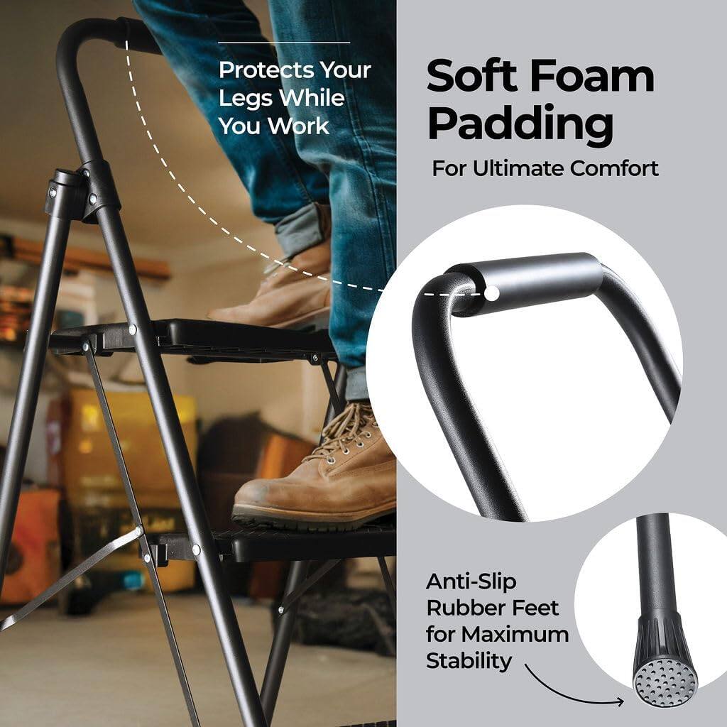 - Protects Your Legs While You Work
- Soft Foam Padding For Ultimate Comfort
- Anti-Slip Rubber Feet for Maximum Stability