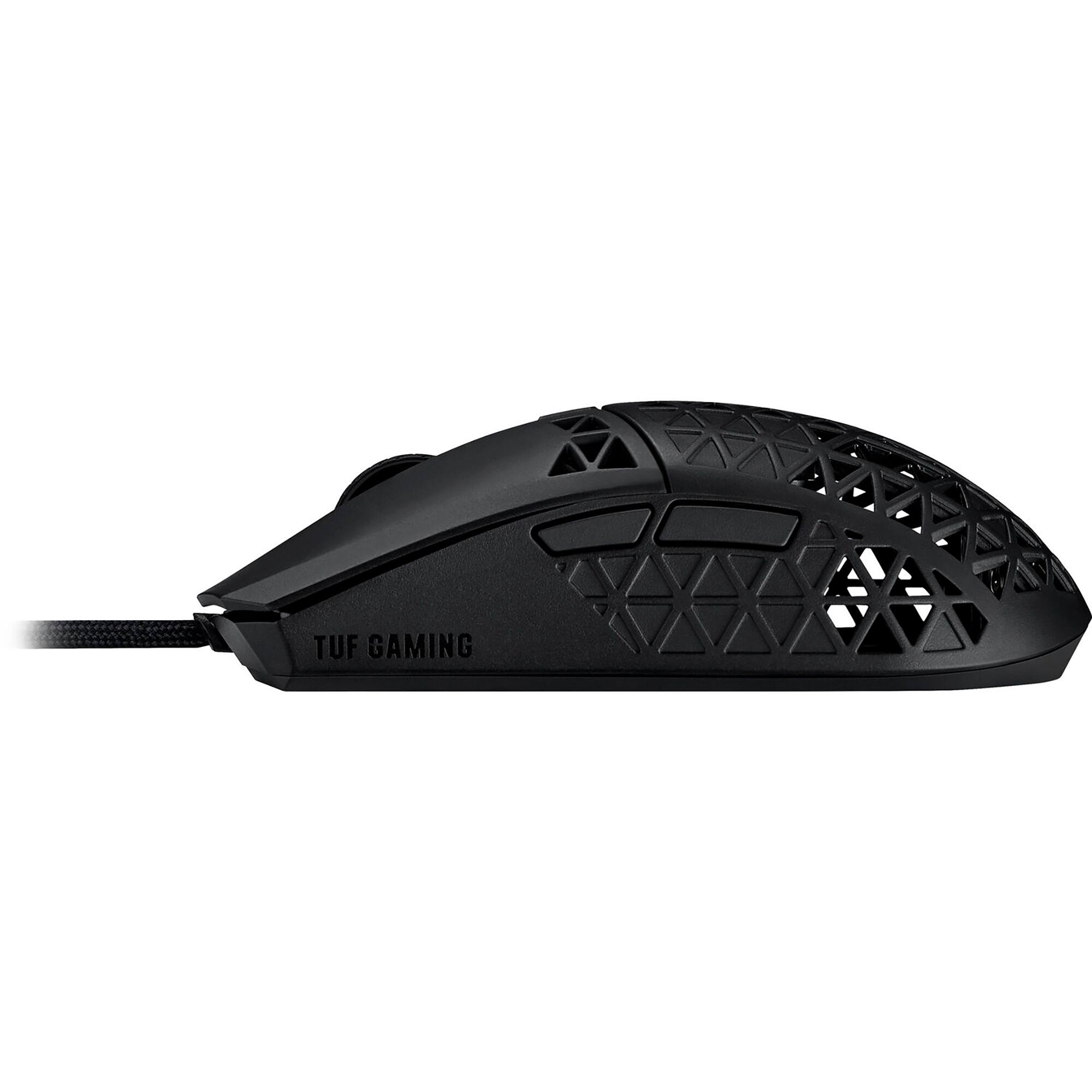 Left. ASUS - TUF Gaming M4 Air Wired Optical Scroll 6 Button Gaming Mouse with Antibacterial Guard Protection - Black.