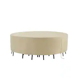 Crosley Furniture - Round Outdoor Furniture Cover For Patio Set - Tan