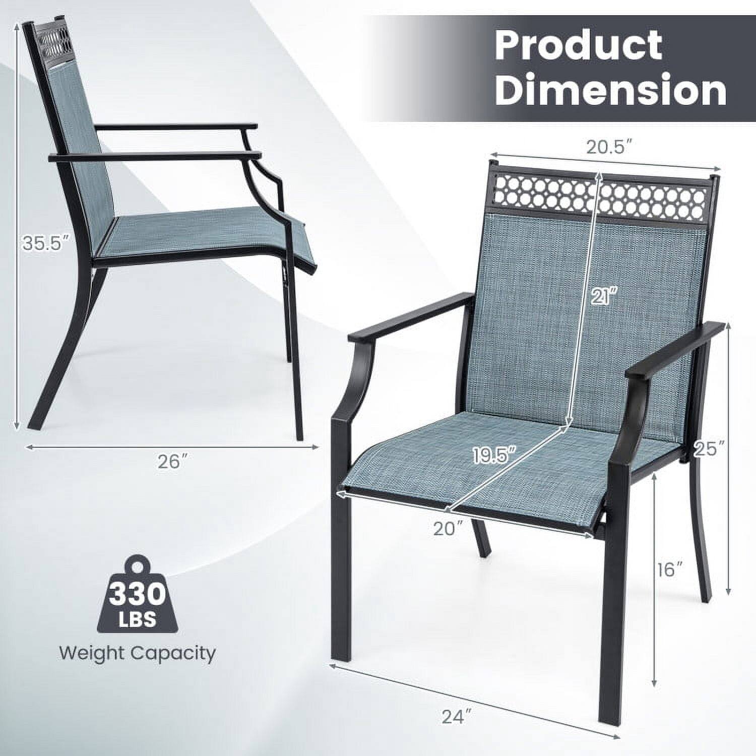 Product Dimension:  
- Height: 35.5"  
- Width: 26"  
- Depth: 24"  
- Seat Height: 16"  
- Seat Width: 20"  
- Seat Depth: 19.5"  
- Back Height: 20.5"  
- Back Width: 21"  
- Armrest Height: 25"  

Weight Capacity: 330 LBS
