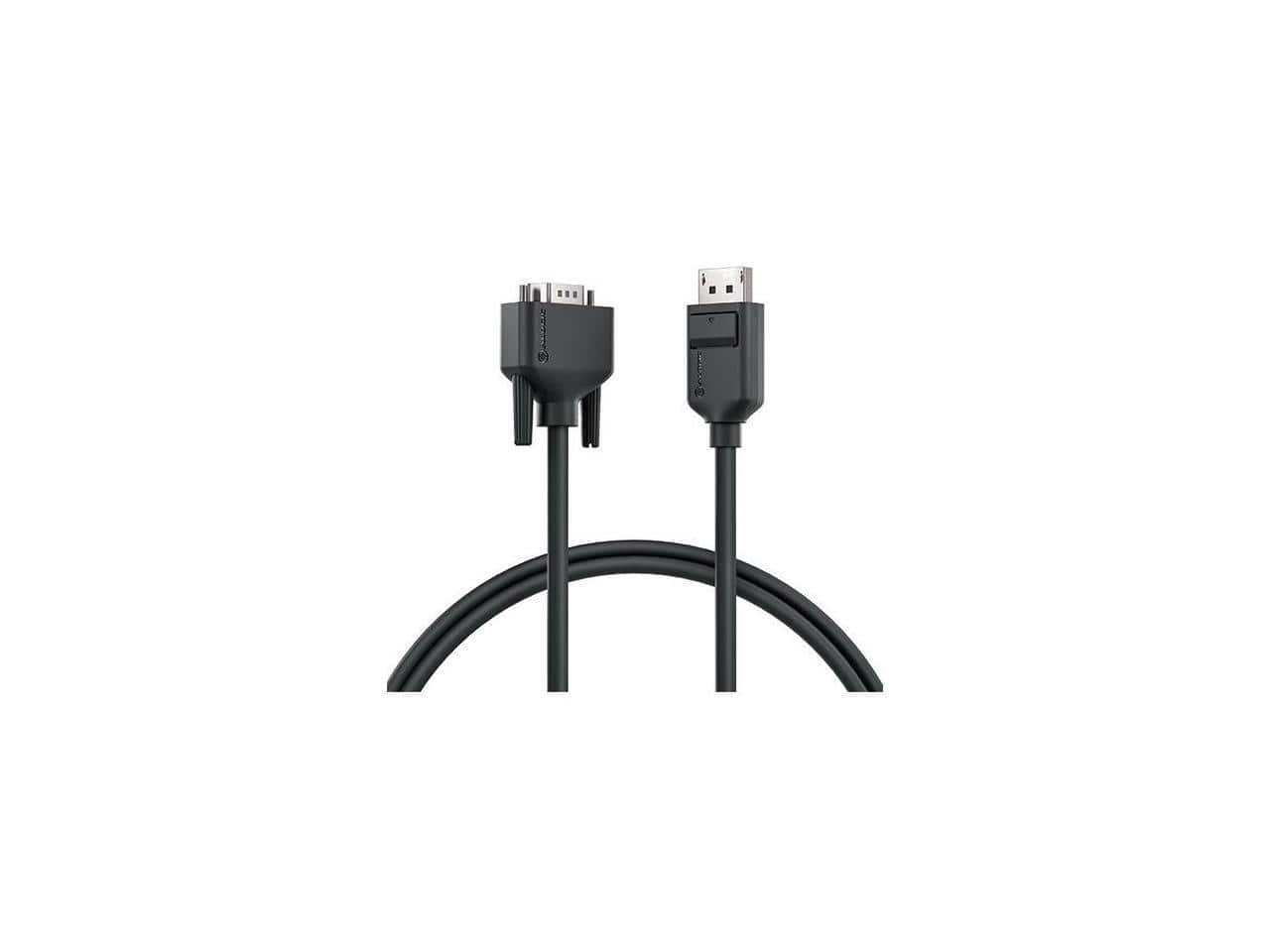Alogic - Display Port to VGA Cable Elements Series Male to Male 1m EL2DPVGA01 - Dark Gray