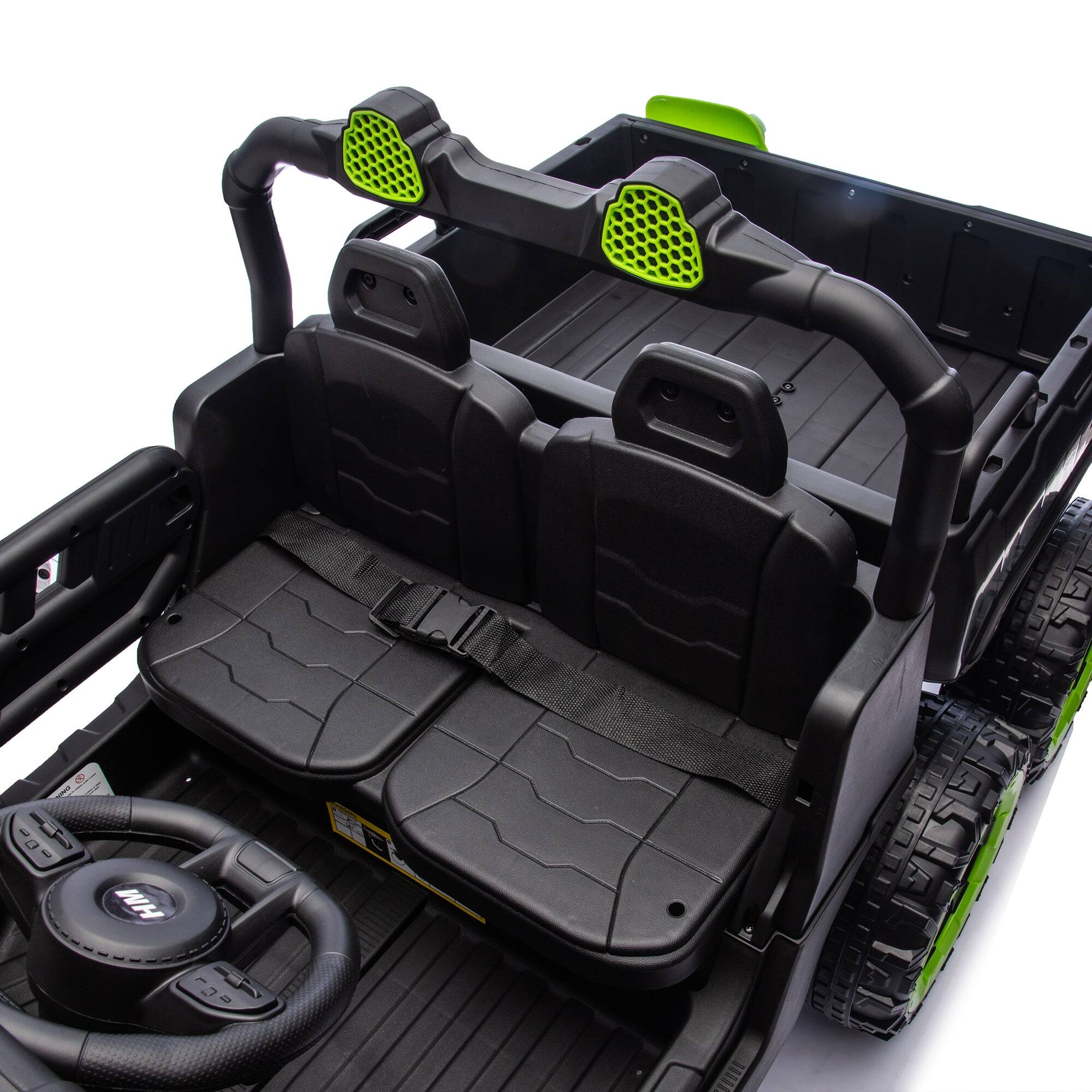 Alt View 3. Boyel Living - 3+ Black 24V Kids Ride On UTV with Parents Remote Control Twin 75W Motors 4Wheel S - black.