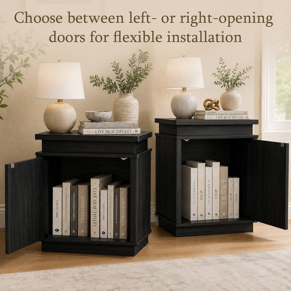 Choose between left- or right-opening doors for flexible installation

conex UFFRIDING LIVE BEAUTIFULLY

MADE FOR LIVING I EliF LIVE BEAUTIFULLY

SITHIST HHSK

GATTERUNGS
LIVE BEAUTIFULLY
THISTIS 
Alminutenter
****************************************
"U" GATTERHNES
KINFOLK A
at 100 B
KINFOLK 3188 A
at 100 CI
ABODE
at 100
at 100
