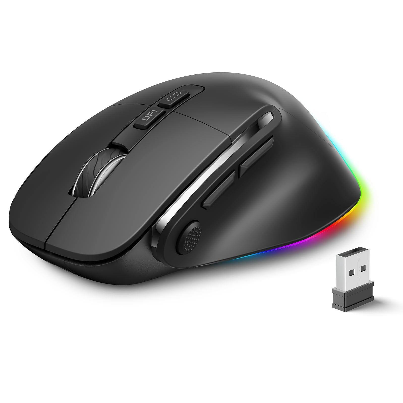 Front. Comfort Essence - Rechargeable Mouse With + Wireless+wired Connection Max Rapid Fire Key Charging Cable Carpal Tunnel... - Default.