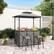 Alt View 1. Costway - 3 PCS Patio Bar Set with Tempered Glass Bar Table Metal Storage Shelves for Garden - Grey.