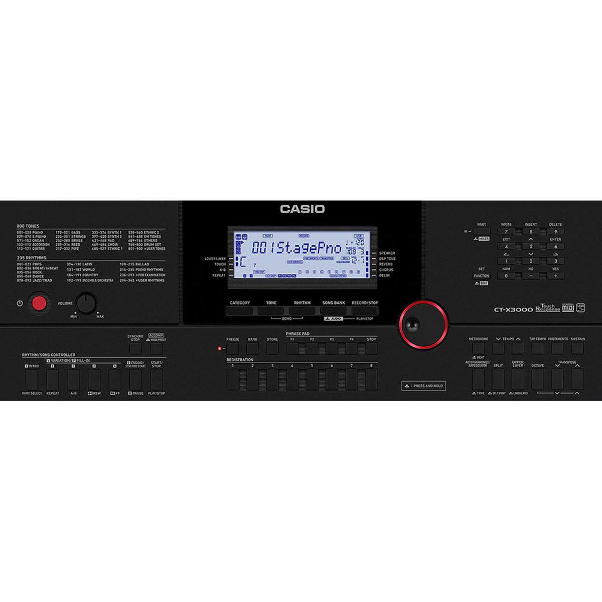 Casio CT X3000 61 Key Portable Arranger Keyboard with 800 Tones