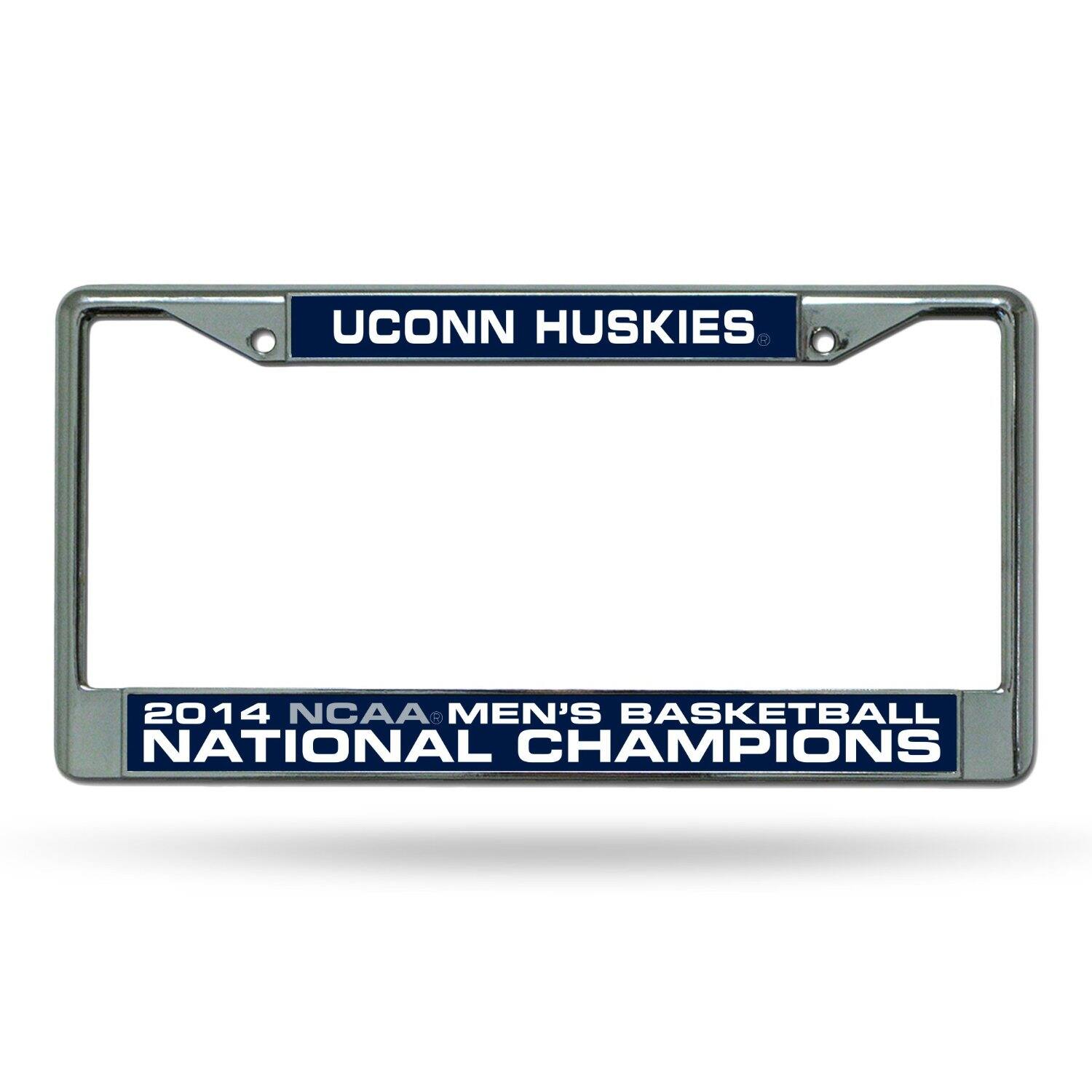 Connecticut Huskies 2014 Mens Basketball Champions Chrome Laser License Plate Frame Holder