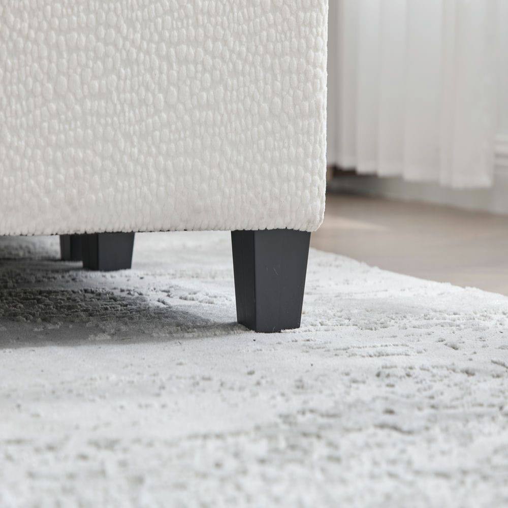 Angle. Resenkos - U-Shaped 6-Seat Sectional, Oversized Modular Design with Chaise and Storage Ottoman, Beige - Beige.