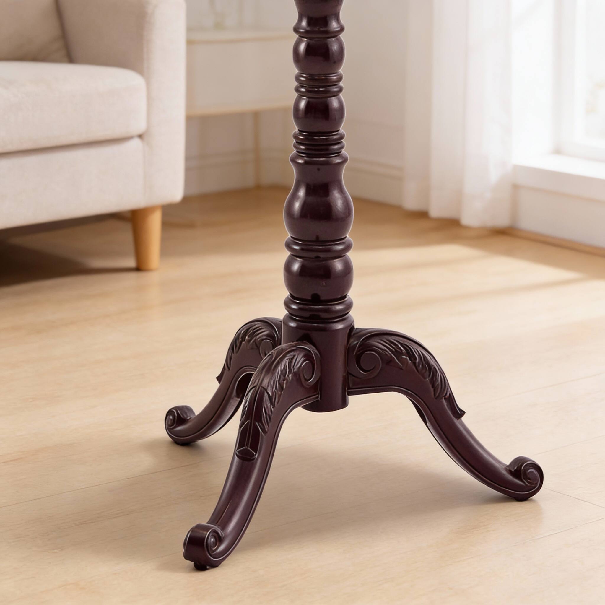 Alt View 2. Frangdom - Birch Wood Coat Rack 14 Hooks Adjustable Luxury Tree Stand - BROWN 18.9"D x 18.9"W x 70"H.